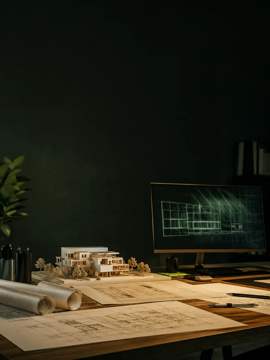 Escena ilustrativa de Consultoría y diseño, generada con IA