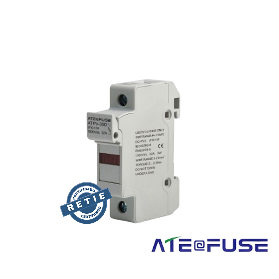 Base portafusible 10x38 mm 1000VDC AITE RETIE
