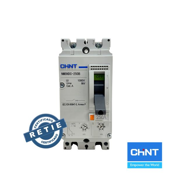 Breaker DC 500VDC CHINT - 160A-200A-250A RETIE