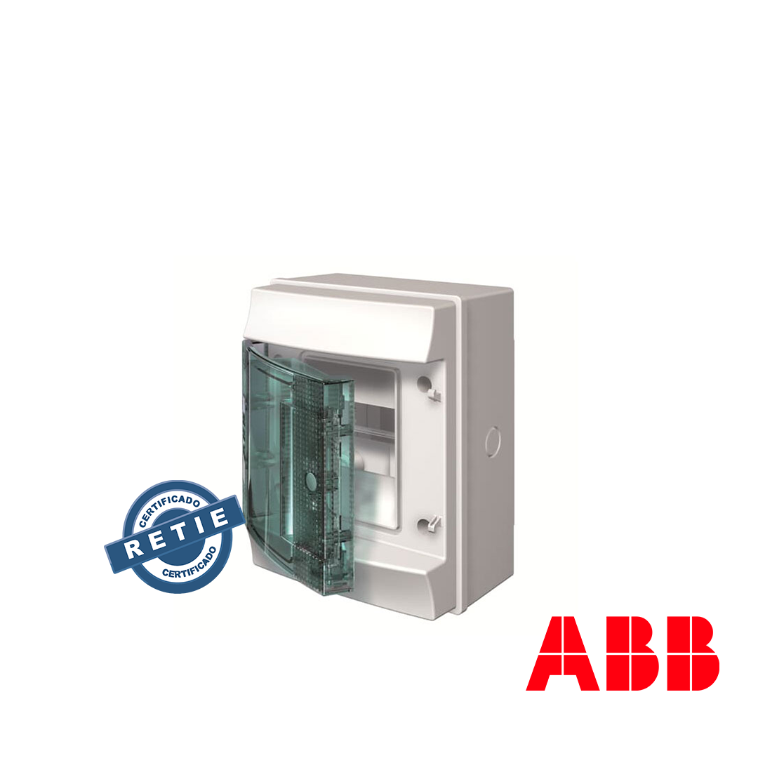 Tablero de sobreponer ABB 8 MODULOS IP65 - RETIE