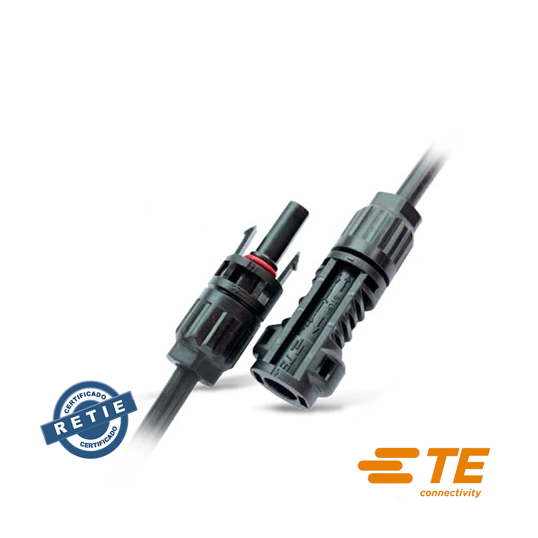 Par de Conectores MC4 Rectos - TE CONNECTIVITY - RETIE