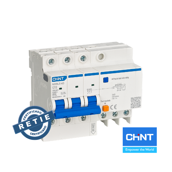 Interruptor diferencial CHINT 25A/32A/40A/50A/63A 3P