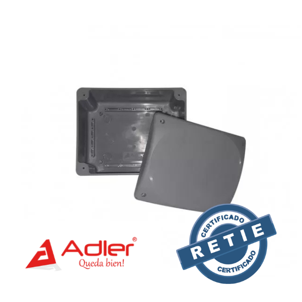 CAJA DE PASO 15X20 IP65 ADLER GRIS