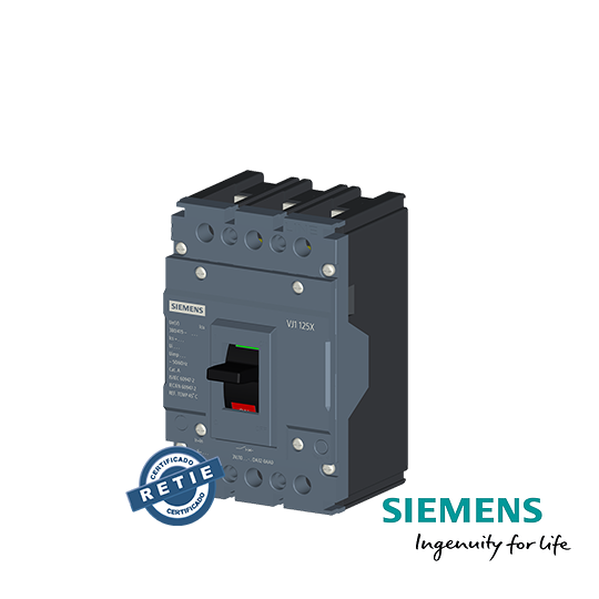 Breaker AC Siemens Tripolar 415VAC 80/100/125/160A 3VJ